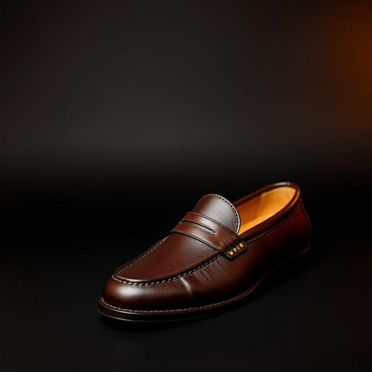 NFC Casual Loafer - dark brown leather penny loafer
