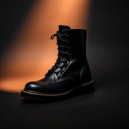 NFC Premium Boots - black leather combat boot